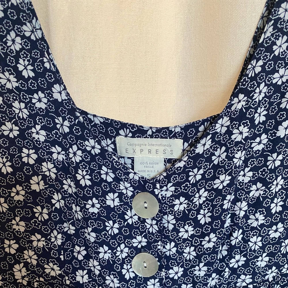 Floral blue and white maxi dress - Picture 5 of 7